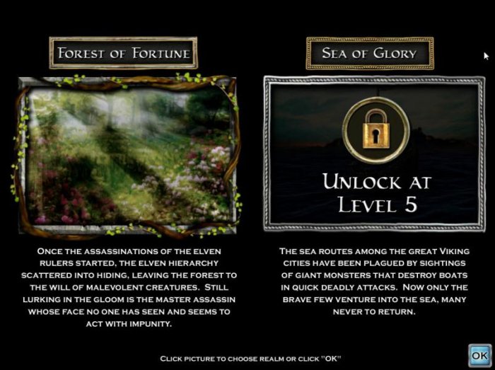 The Sea of Glory can be unlocked once level 5 has been reached. by All Online Pokies
