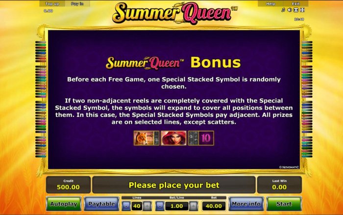 Summer Queen by All Online Pokies