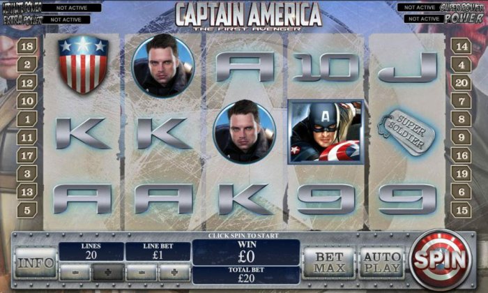 All Online Pokies image of Captain America The First Avenger