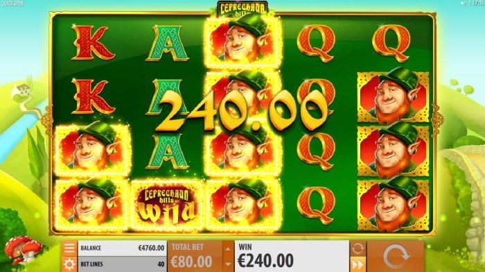 Matching leprechaun symbol triggers a 240.00 big win and a Lucky Respin. by All Online Pokies