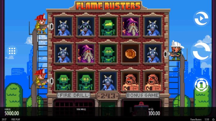 Roasty McFry and the Flame Busters by All Online Pokies