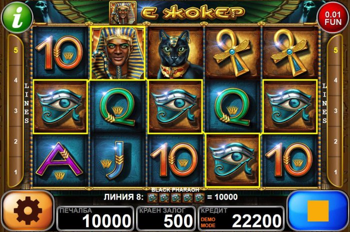 A 10,000 coin mega win triggered by a winning five of a kind. by All Online Pokies