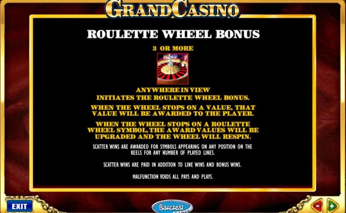 All Online Pokies - roulette wheel bonus feature rules and how to play