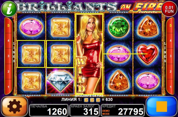 All Online Pokies image of Brilliants on Fire
