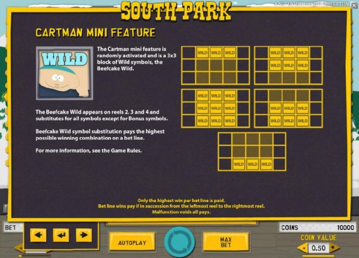 cartman mini feature game rules - All Online Pokies