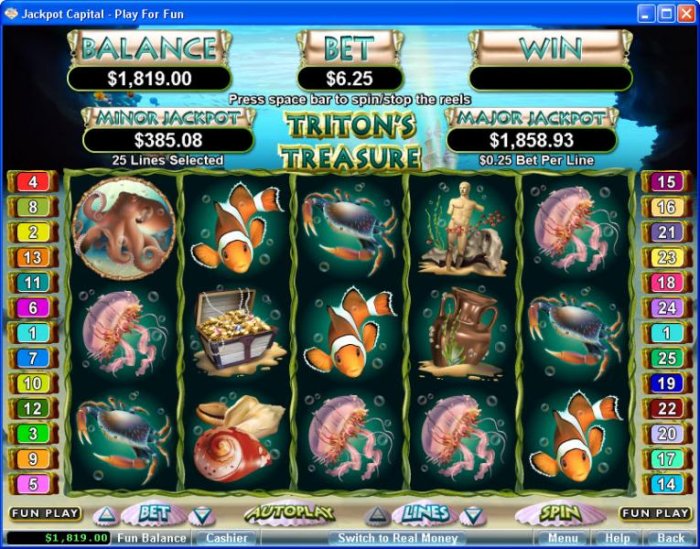 All Online Pokies image of Triton's Treasure
