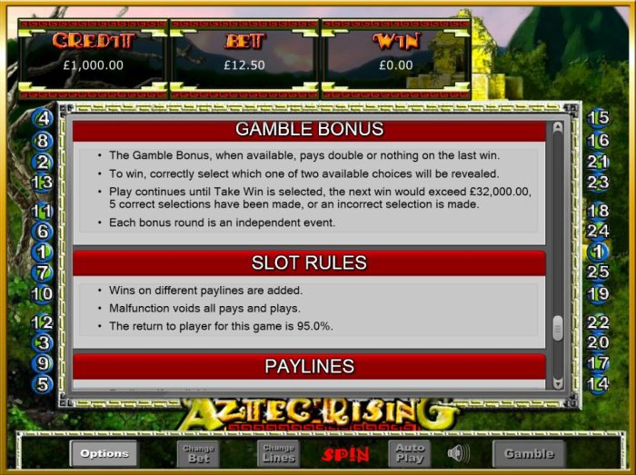 Gamble Bonus Rules by All Online Pokies