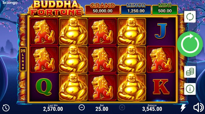 Images of Buddha Fortune Hold and Win
