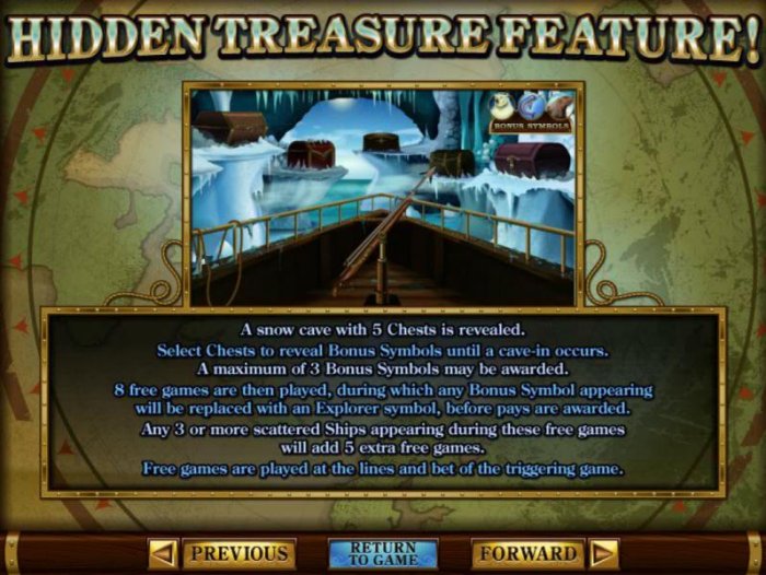 All Online Pokies - Hidden Treasure Bonus Feature rules