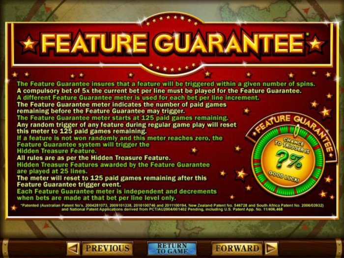 All Online Pokies - Feature Guarantee rules