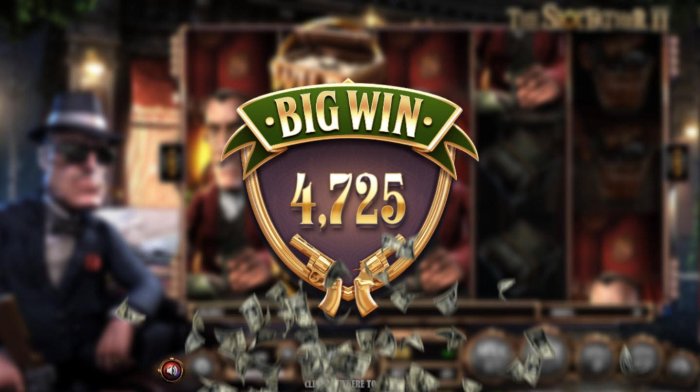 Gangster feature triggers 4,735 coin super mega win. by All Online Pokies
