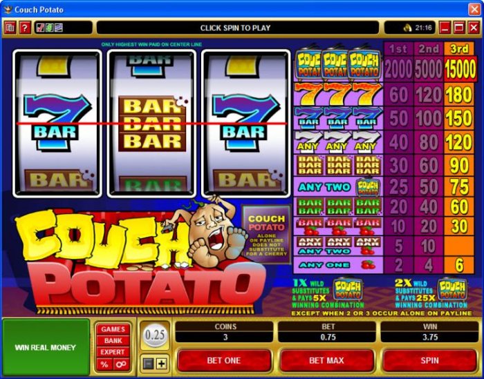 Couch Potato by All Online Pokies