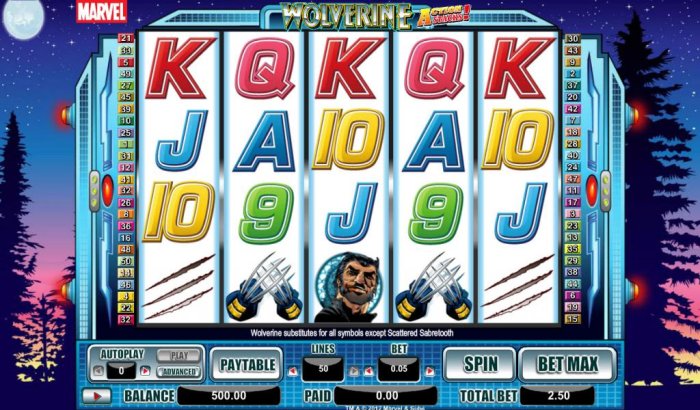 Wolverine Action Stacks by All Online Pokies