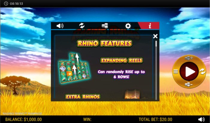 Raging Rhino Rampage by All Online Pokies