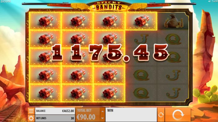 All Online Pokies - Stacked Dynamite symbols triggers an 1175 big win