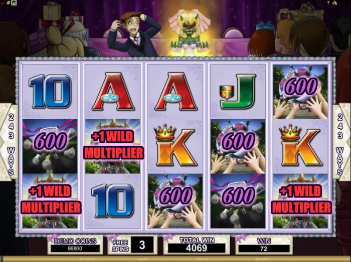 here is an example of feature multiline win - All Online Pokies