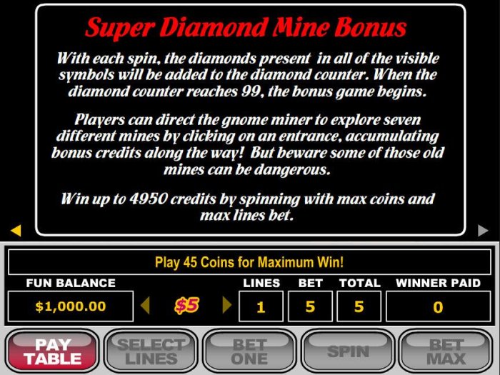 All Online Pokies image of Super Diamond Mine