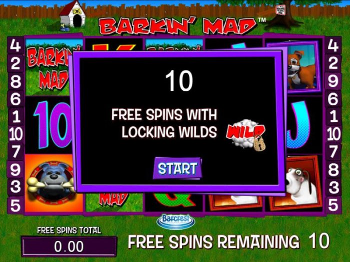 All Online Pokies - 10 free spins awarded with locking wilds