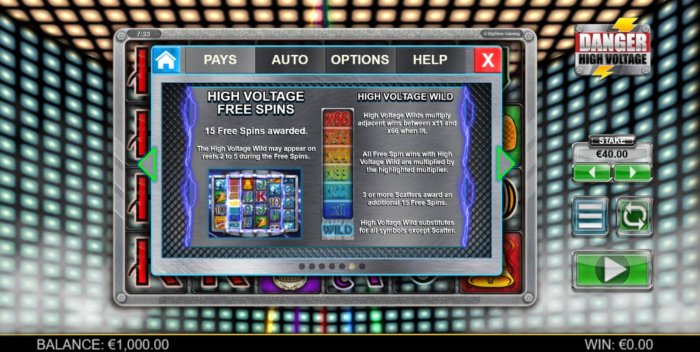 Danger High Voltage by All Online Pokies