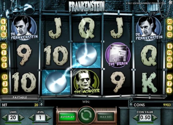 All Online Pokies image of Frankenstein