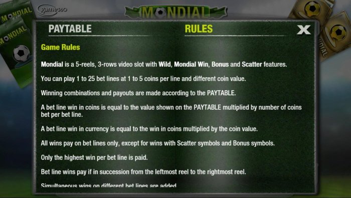 Mondial by All Online Pokies