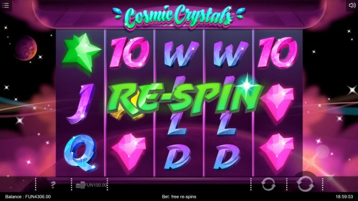 A re-spin is triggered for every non-winning spin of the reels. The re-spins will continue until the first winning combination appears. by All Online Pokies
