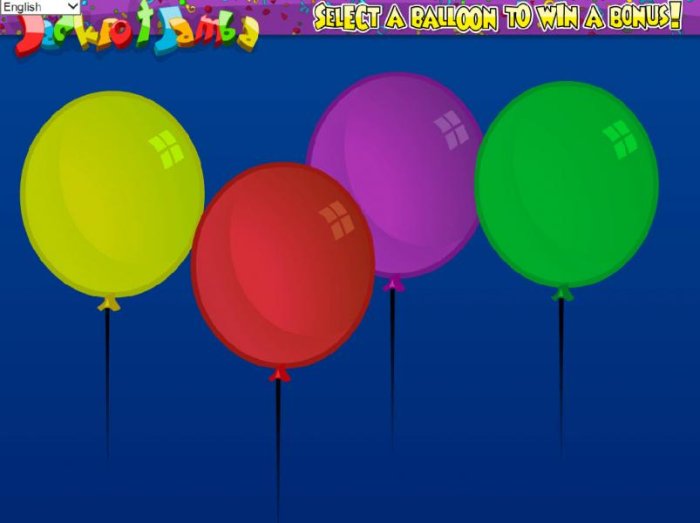 select a balloon to win a prize by All Online Pokies