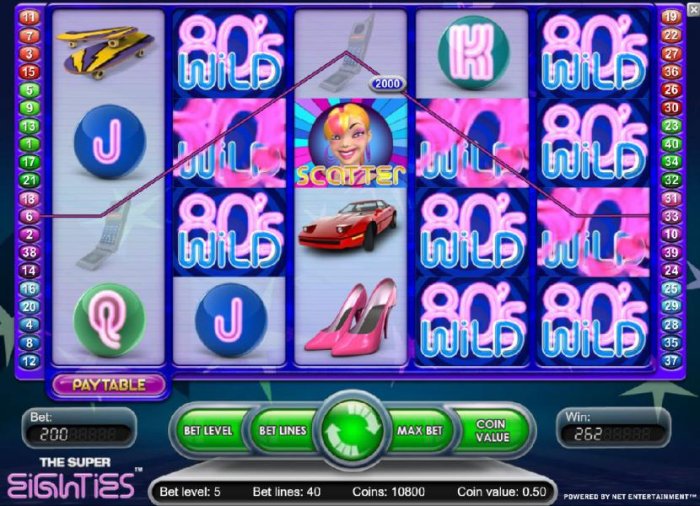 All Online Pokies - Five of a kind leads to a 2,000 coin big win!