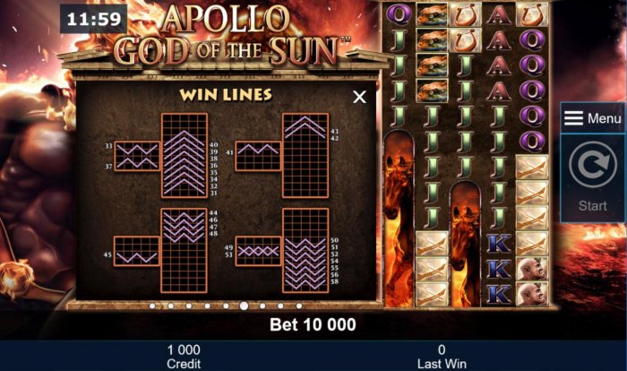 Win Lines 31-58 by All Online Pokies