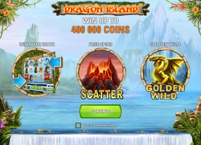 game features - win up to 400000 coins, win both ways, free spins, golden wild by All Online Pokies