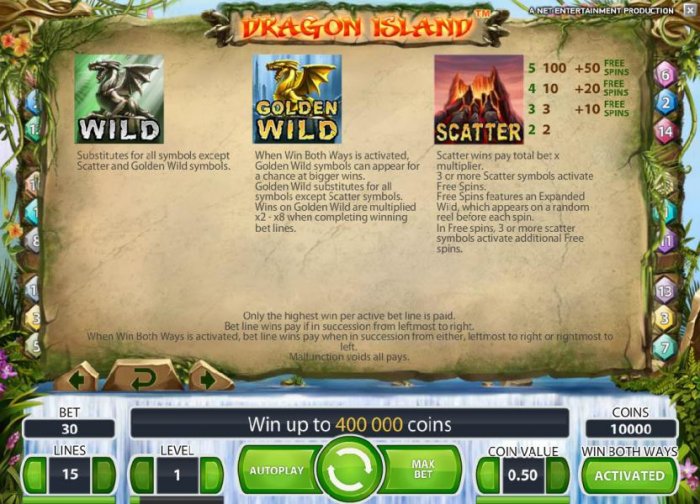 All Online Pokies - wild, golden wild and scatter symbol rules