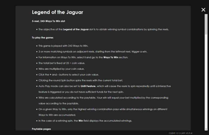All Online Pokies image of Legend of the Jaguar