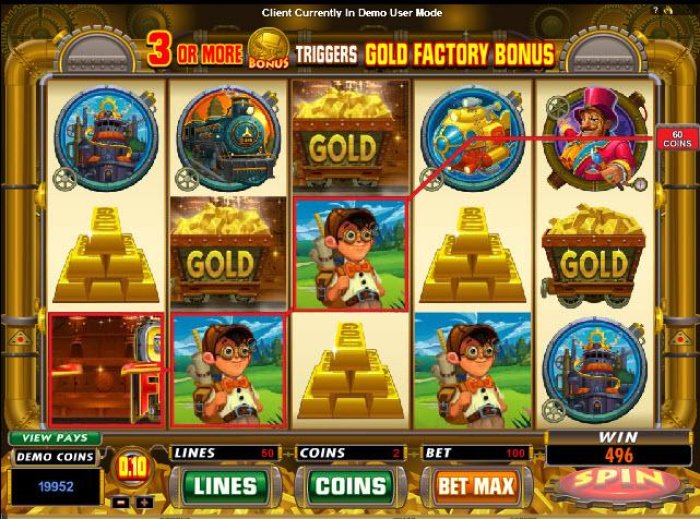 All Online Pokies image of Gold Factory