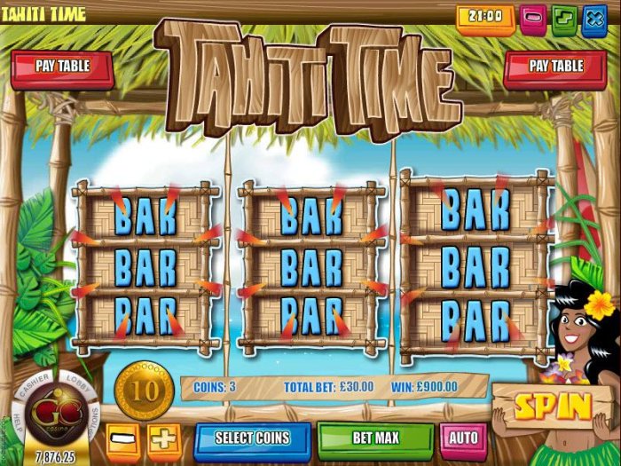 Tahiti Time by All Online Pokies