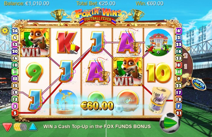 Foxin' Wins Football Fever by All Online Pokies