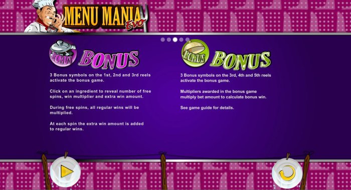 All Online Pokies image of Menu Mania