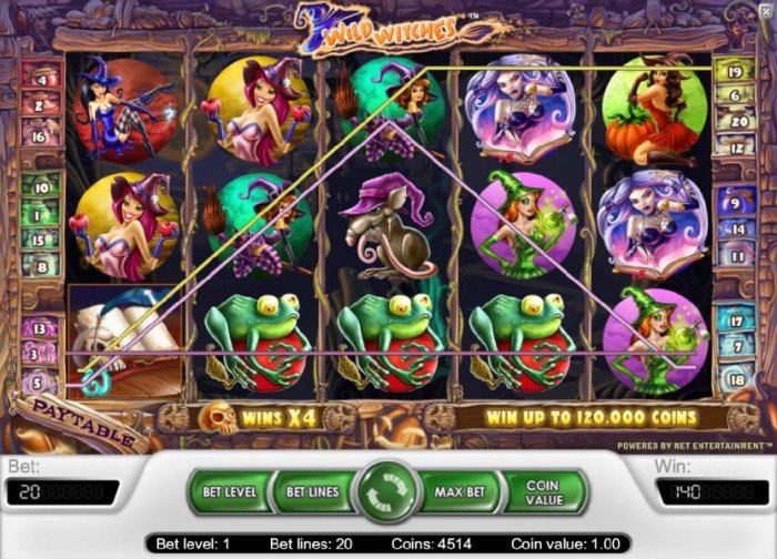 All Online Pokies - multiple three of a kinds triggers a 140 coin big win