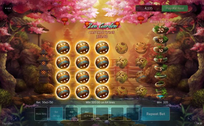 Stacked symbols on reels 1, 2 and 3 triggers a 320.00 jackpot. by All Online Pokies