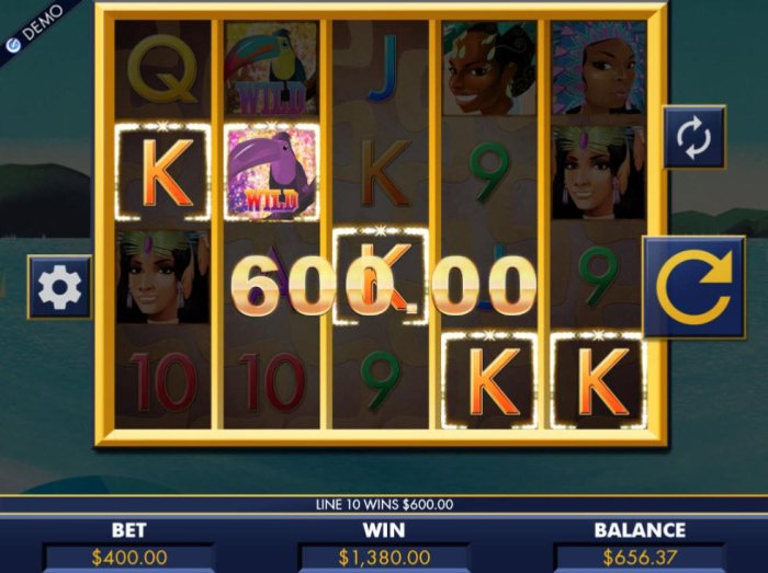 A 1,380.00 big win triggered by multiple winning paylines by All Online Pokies
