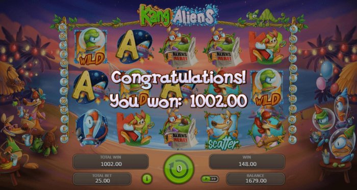 All Online Pokies - Total bonus win 1,002.00