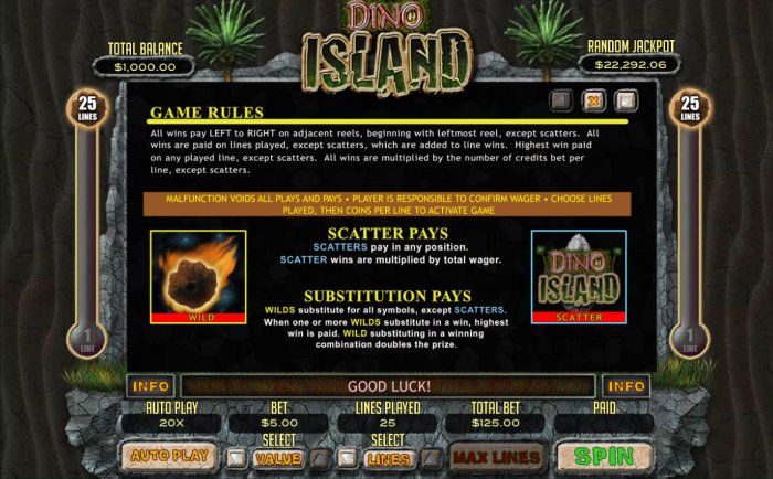 All Online Pokies image of Dino Island