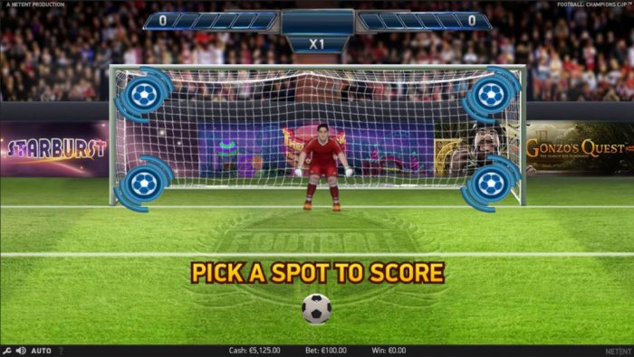 Pick a spot to score, you have 4 places of the goal to choose from. by All Online Pokies