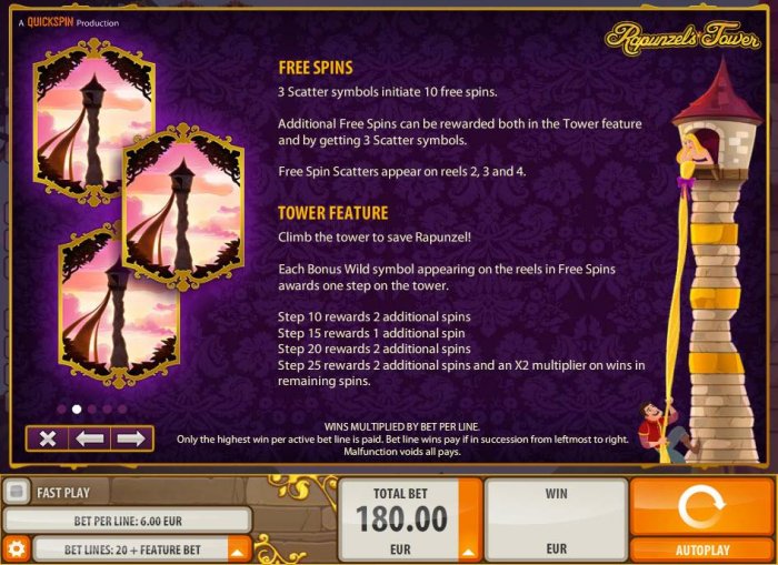 All Online Pokies image of Rapunzel's Tower (old)