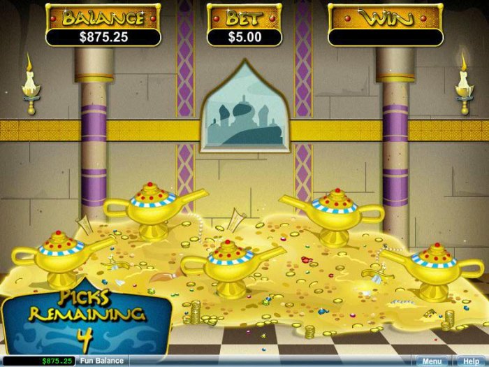 You will earn one pick for each Magic Lamp that triggered the bonus feature. - All Online Pokies