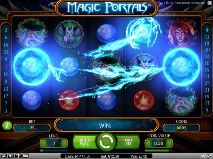 transformation feature triggered by two identical symbols landing on the magic portals located on reels one and five - All Online Pokies