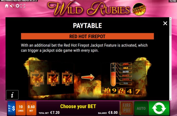Wild Rubies Red Hot Firepot screenshot