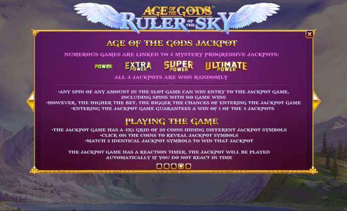 All Online Pokies image of Age of the Gods Ruler of the Sky