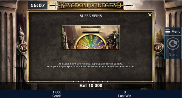 All Super Spins are no-lose. Take a spin to win a prize. After your Super Spins, you will return to the Bonus Wheel for another spin. by All Online Pokies
