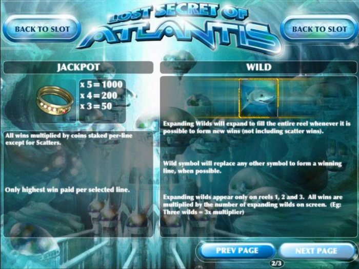 Lost Secret of Atlantis by All Online Pokies