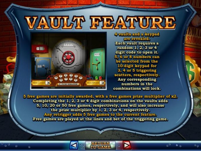 Vault Feature Game Rules and How to Play. by All Online Pokies